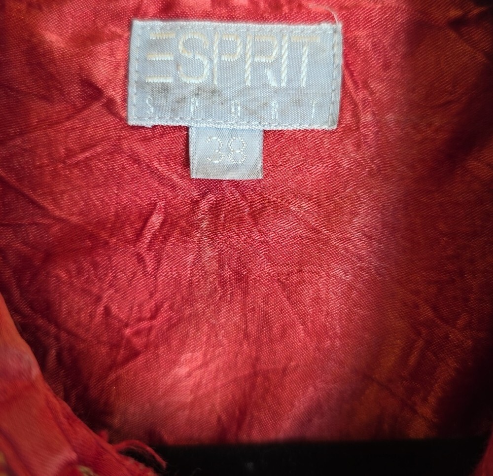 ESPRIT Sport Vintage Red Plaid Button-Up Flannel Shirt - Picture 2 of 15